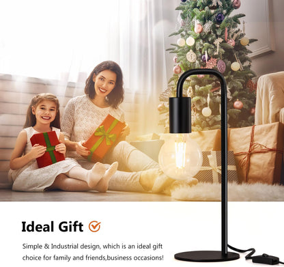 Table Lamp for Bedroom, Small Table Lamps for Bedside with Wire Switch