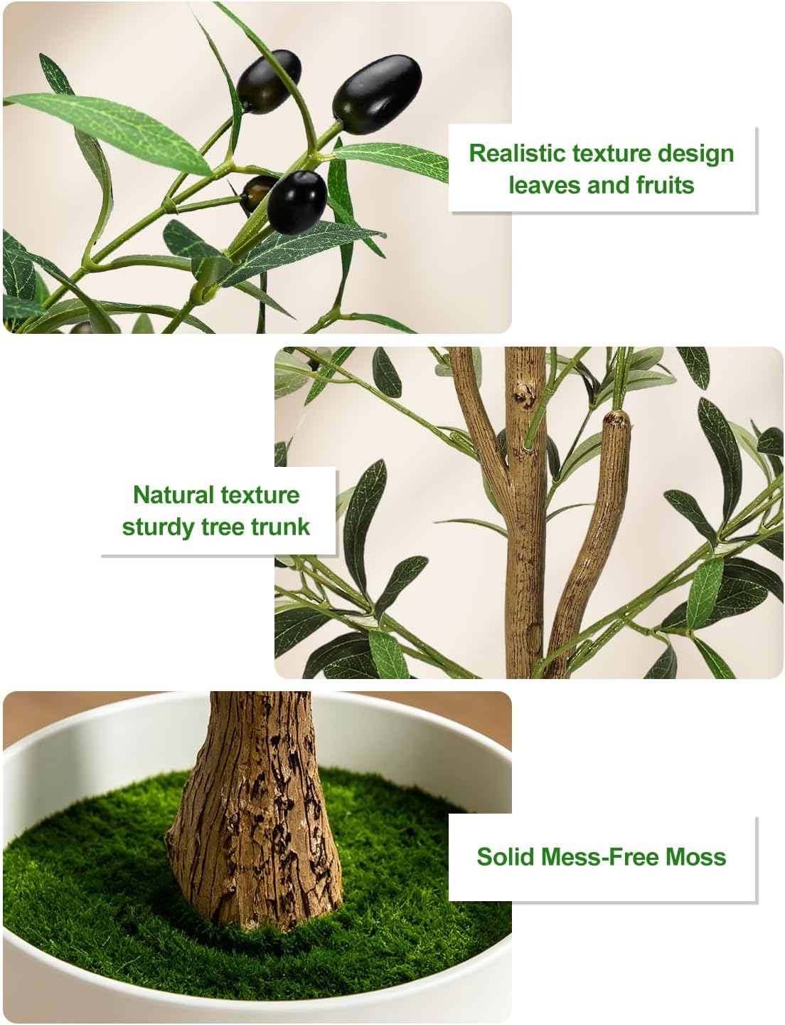 Olive Trees Artificial Indoor 7Ft Tall Faux Plants Large Fake Olivos Tree